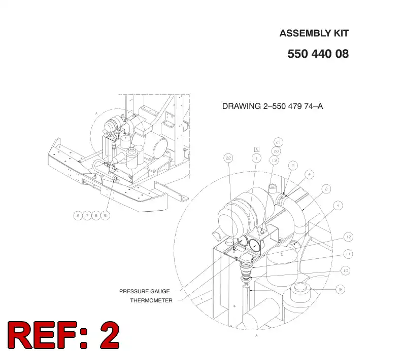 55048103 550 481 03 AIR HOSE - Sandvik Technical Drawing