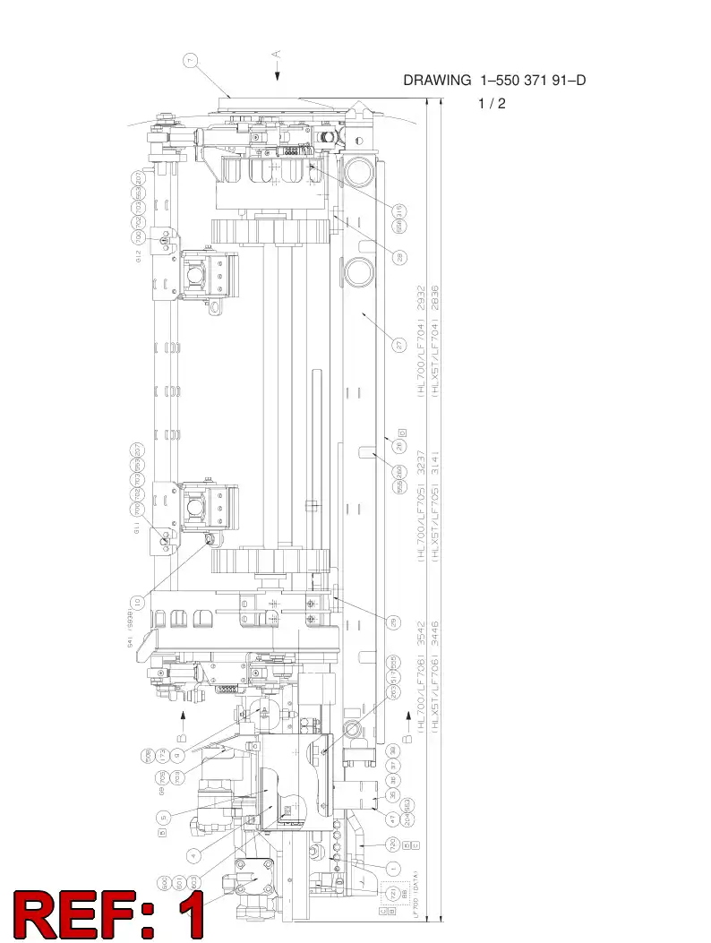 55048144 550 481 44 CYLINDER FEED ASSEMBLY - Sandvik Technical Drawing