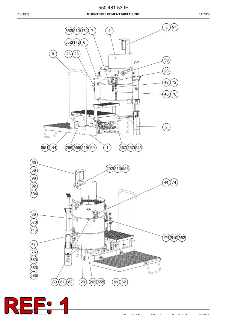 55048152 550 481 52 Supporting block - Sandvik Technical Drawing