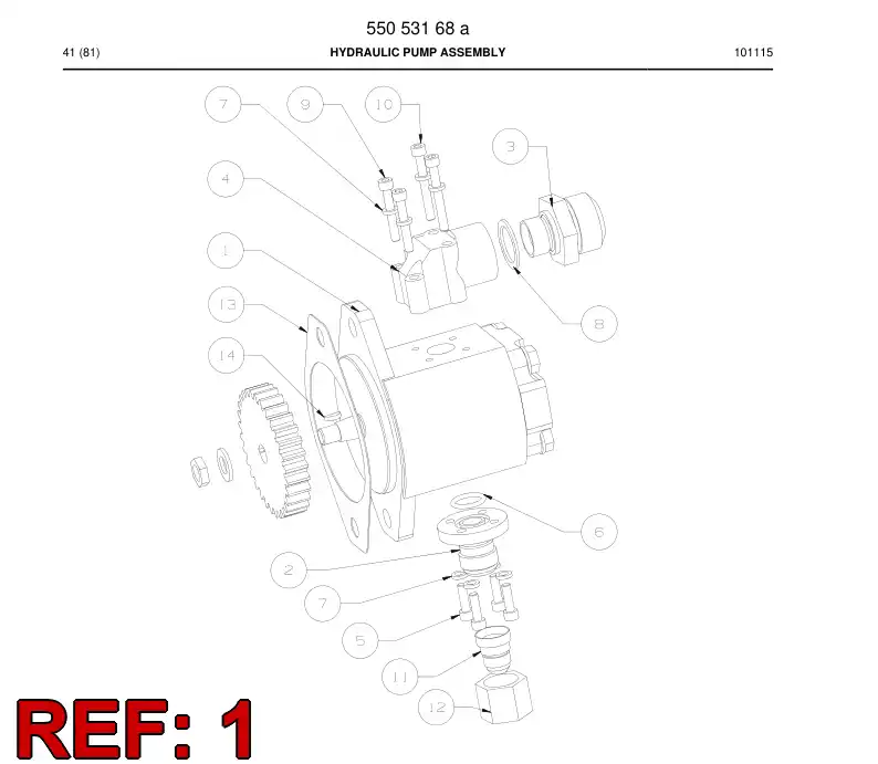 550 482 96a Pump, Gear - drawing