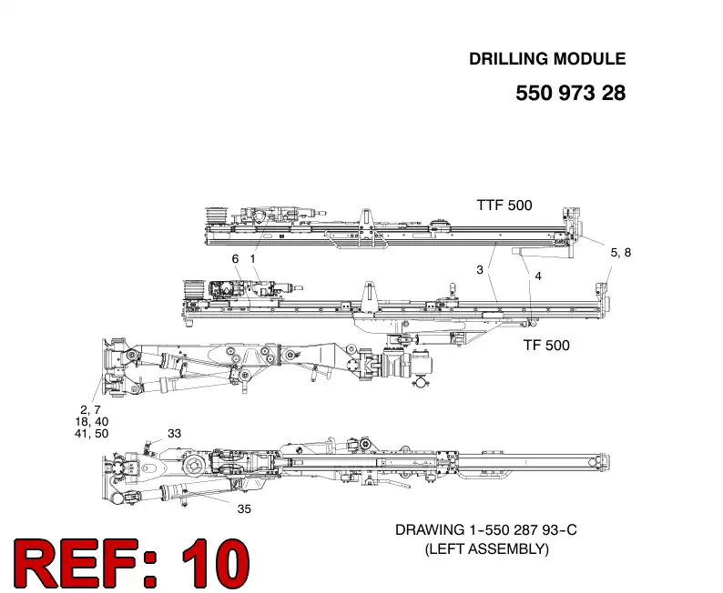 55048304 550 483 04 EXTENSION FEED - Sandvik Technical Drawing