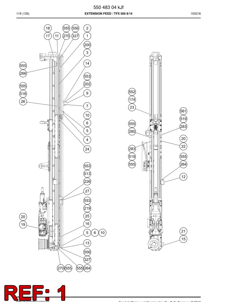 55048314d 550 483 14d Profile - Sandvik Technical Drawing