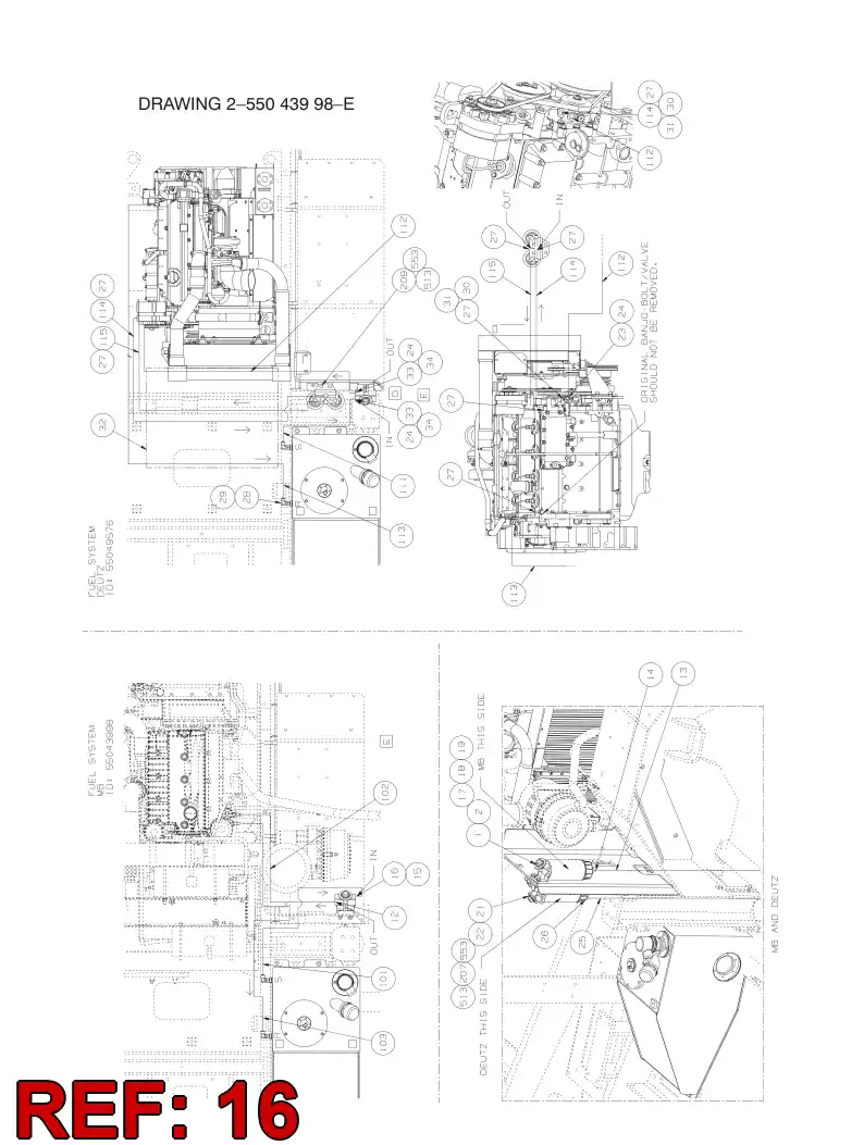 55048382 550 483 82 ADAPTER (HYDRAULIC) - Sandvik Technical Drawing