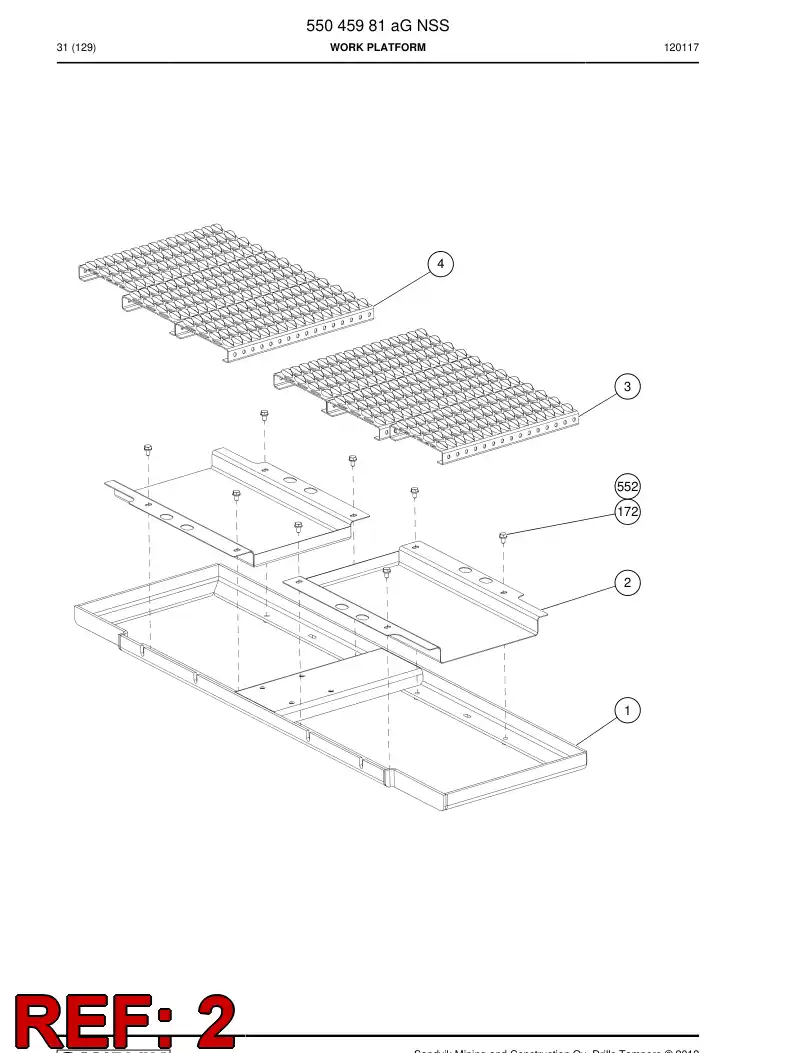 55048414 550 484 14 Cover plate - Sandvik Technical Drawing