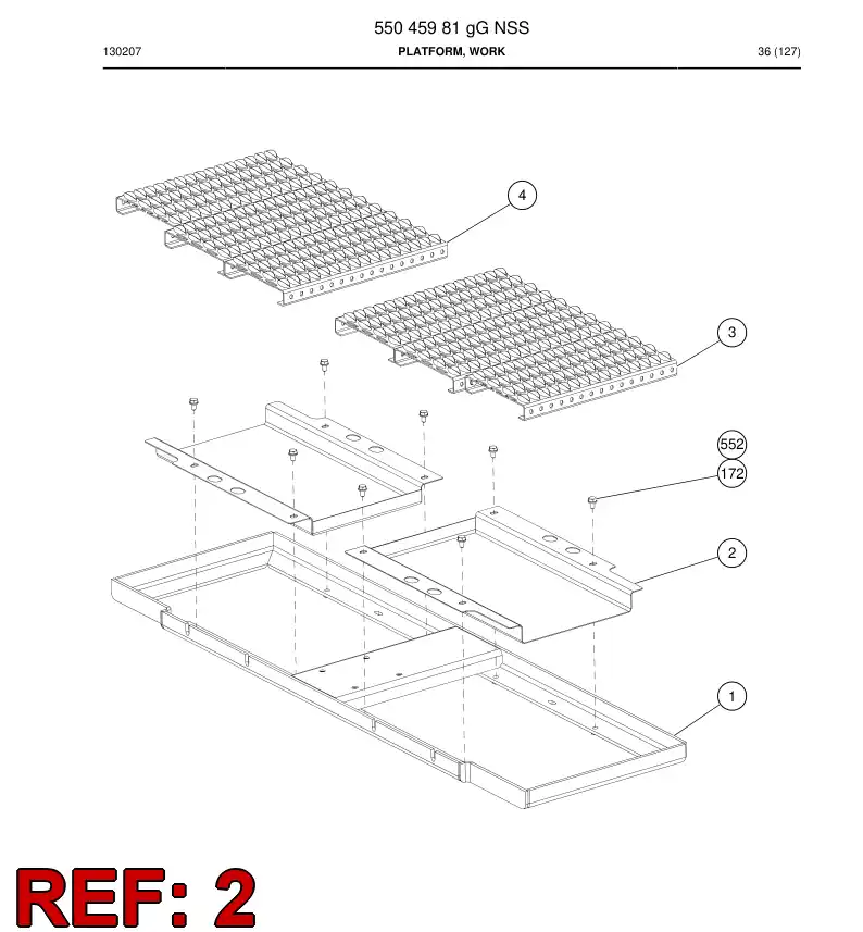 55048414b 550 484 14b Plate, Cover - Sandvik Technical Drawing