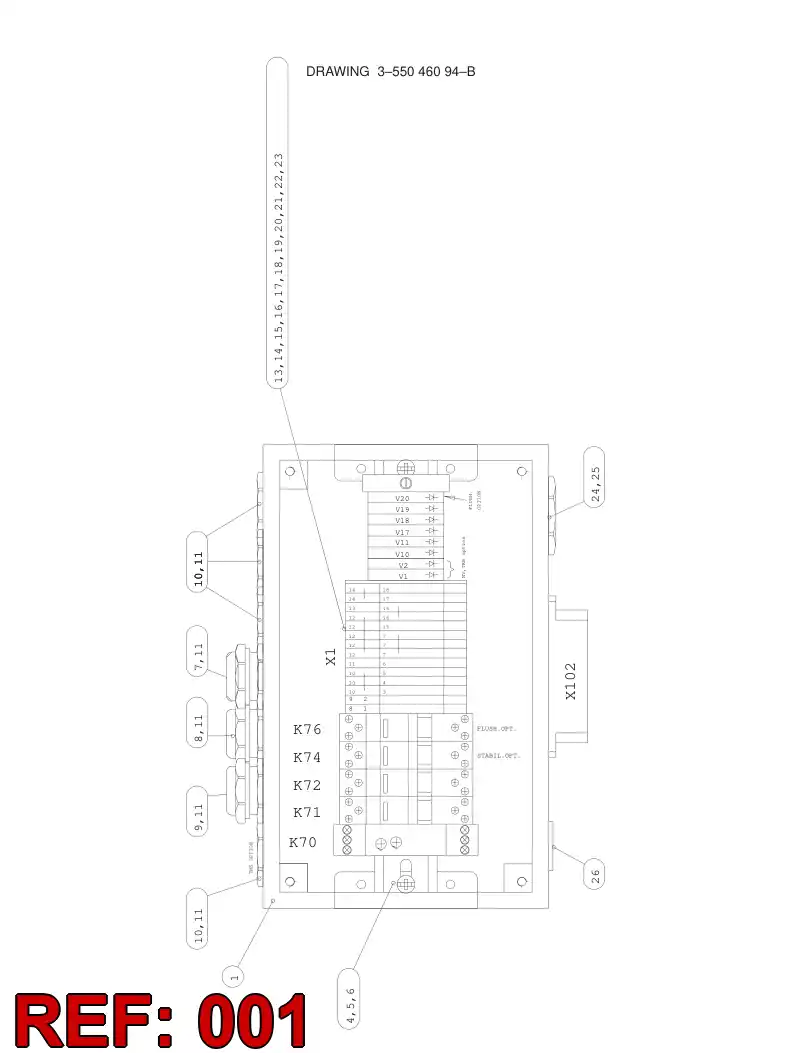 55048431 550 484 31 STAINLESS STEEL ENCLOSURE - Sandvik Technical Drawing