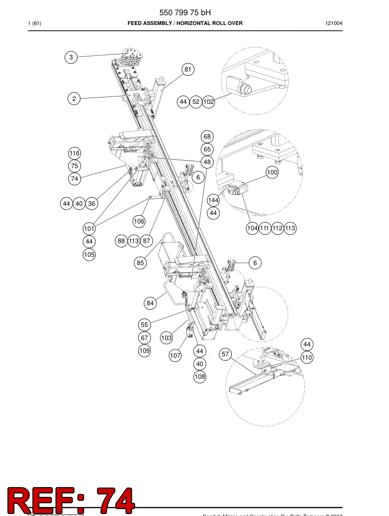 55048459 550 484 59 Spring - Sandvik Technical Drawing
