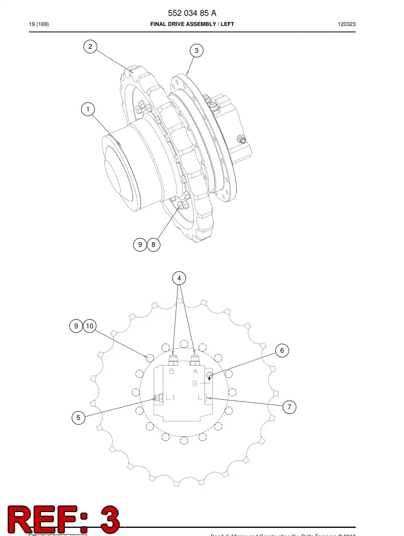 55048541 550 485 41 Flange - Sandvik Technical Drawing