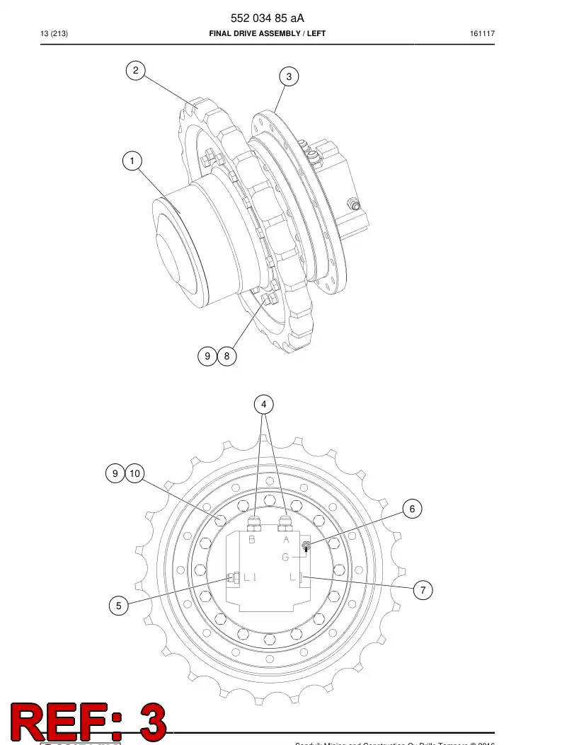 55048541f 550 485 41f Flange - Sandvik Technical Drawing