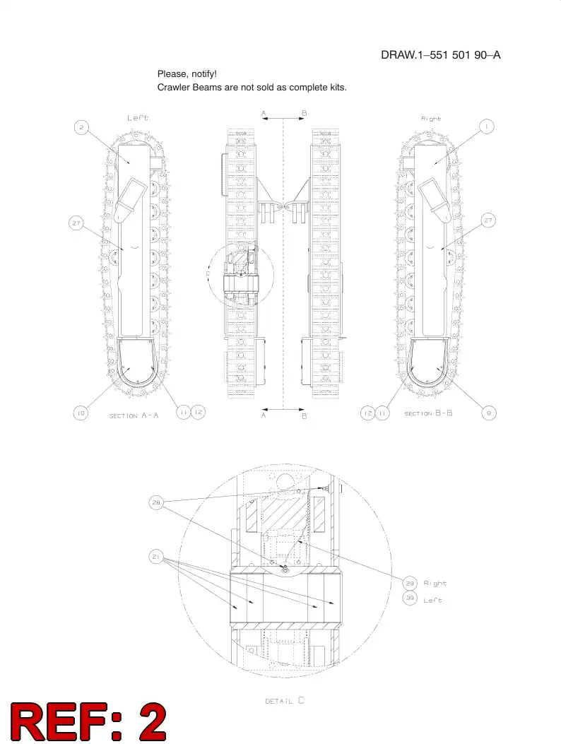 55048581 550 485 81 BEAM - Sandvik Technical Drawing