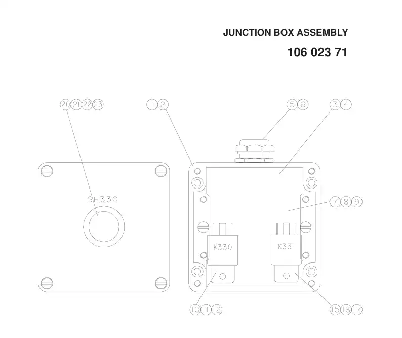 55048586 550 485 86 ILLUMINATED PUSH BUTTON - Sandvik Technical Drawing