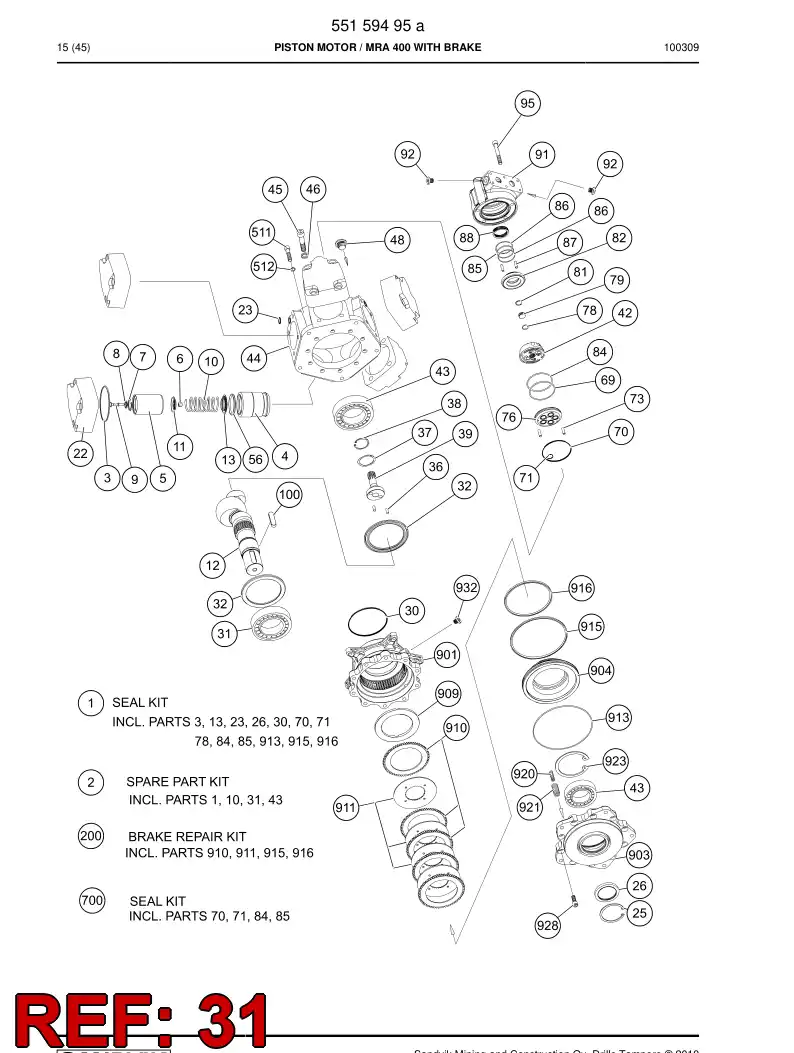 55048720a 550 487 20a Bearing - Sandvik Technical Drawing
