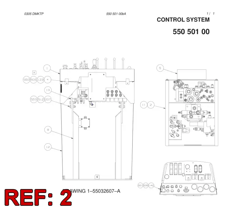 55048800 550 488 00 CONTROL SYSTEM - Sandvik Technical Drawing