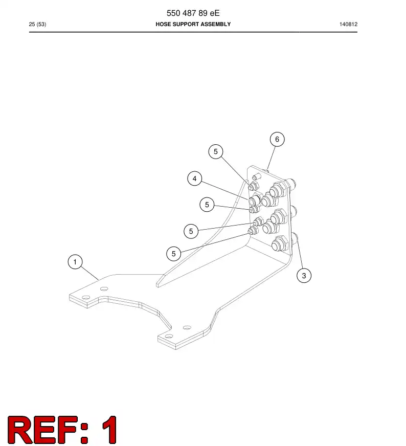 55048855a 550 488 55a Plate - Sandvik Technical Drawing