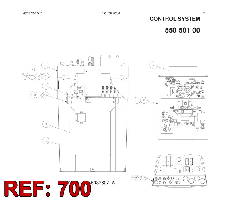 55048861 550 488 61 STEEL PARTS KIT - Sandvik Technical Drawing