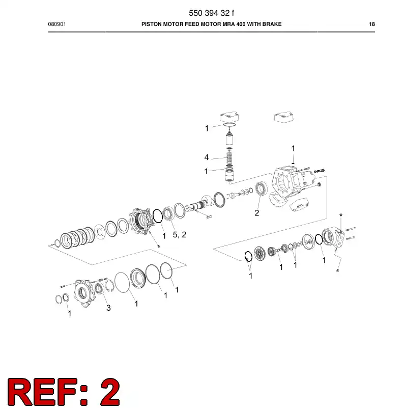 55048887a 550 488 87a Spare Parts Kit - Sandvik Technical Drawing
