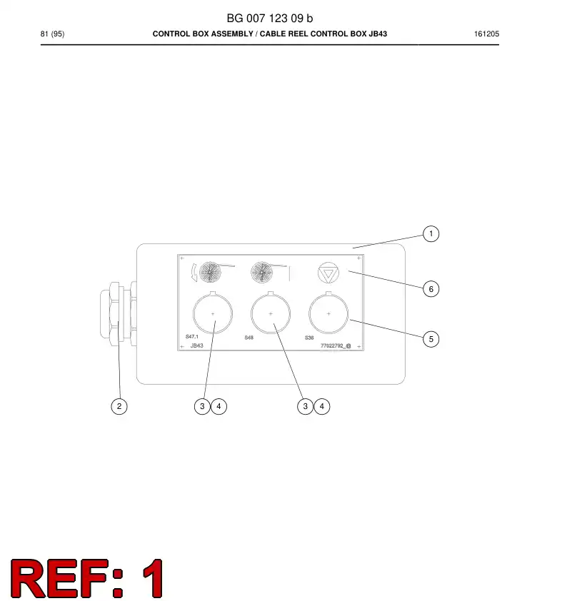 55048927c 550 489 27c Enclosure, Plastic - Sandvik Technical Drawing