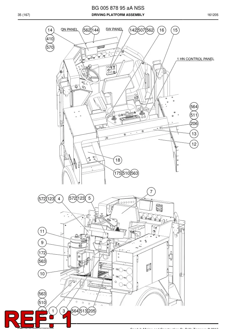 55048972a 550 489 72a Platform, Work - Sandvik Technical Drawing