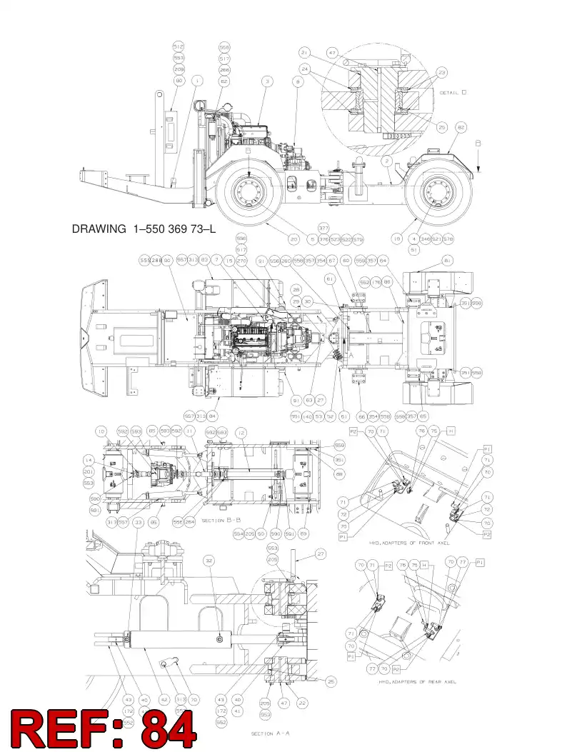 55048995 550 489 95 MUD GUARD - Sandvik Technical Drawing