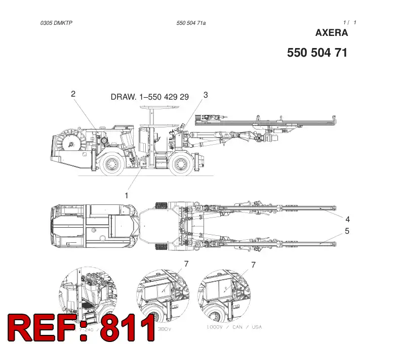 55048997 550 489 97 HOSING - Sandvik Technical Drawing