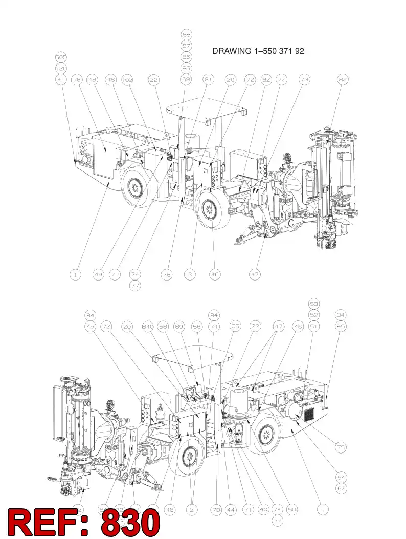 55049033 550 490 33 LIFTING INSTRUCTION - Sandvik Technical Drawing