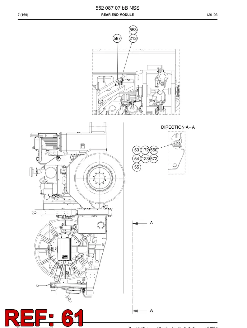 55049082a 550 490 82a Bracket - Sandvik Technical Drawing