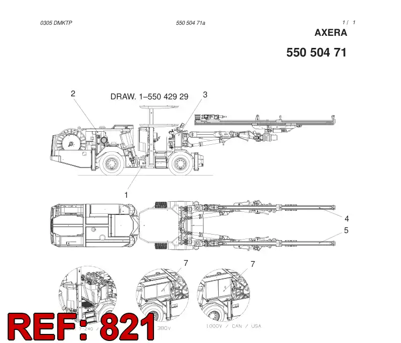 55049143 550 491 43 HOSING - Sandvik Technical Drawing