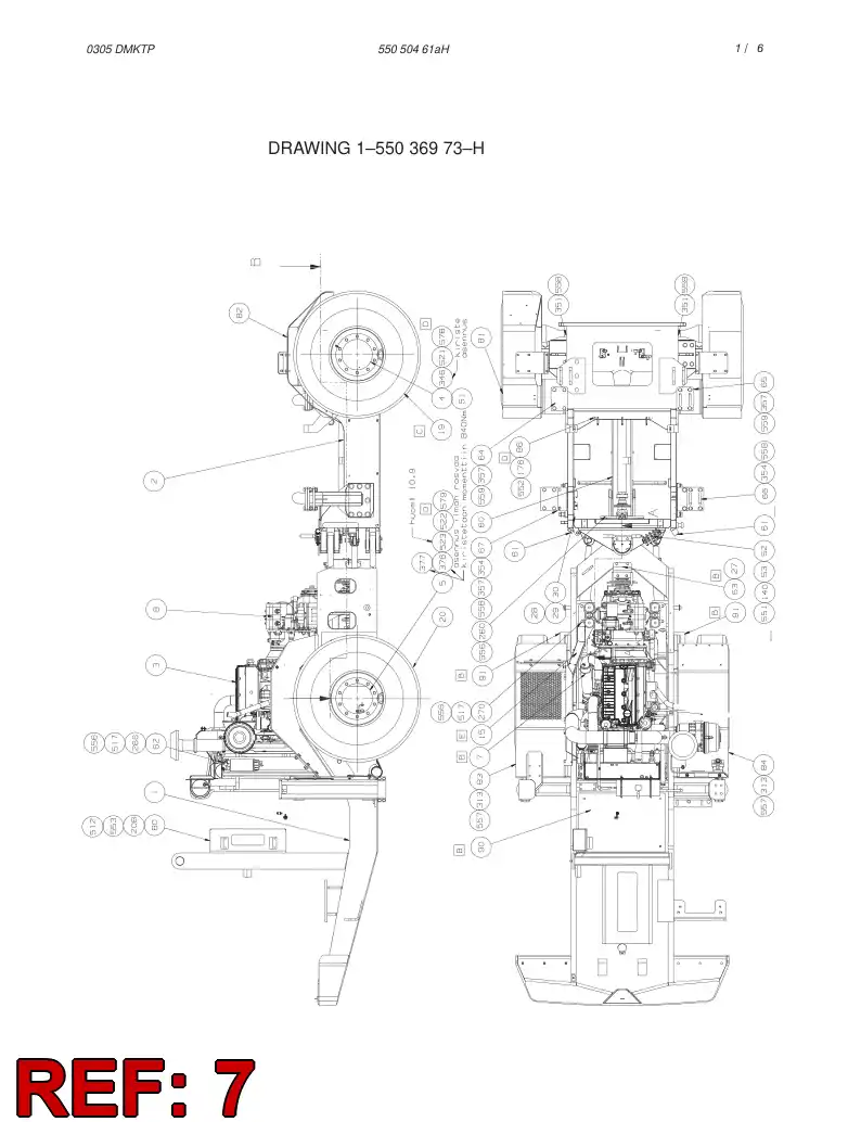 55049168 550 491 68 EXHAUST PIPING - Sandvik Technical Drawing