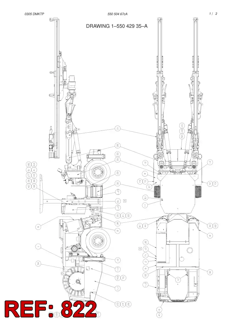 55049192 550 491 92 DECAL SET - Sandvik Technical Drawing