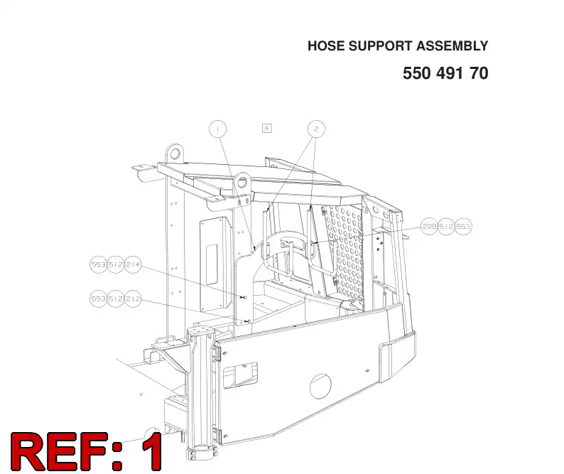 55049268 550 492 68 MOUNTING PLATE - Sandvik Technical Drawing