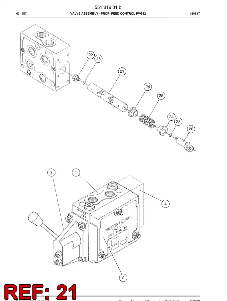 55049273 550 492 73 Spool - Sandvik Technical Drawing