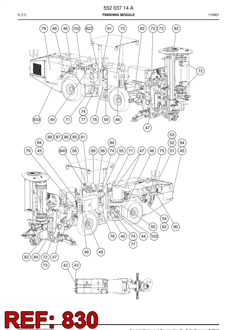 55049349 550 493 49 Lifting instruction - Sandvik Technical Drawing