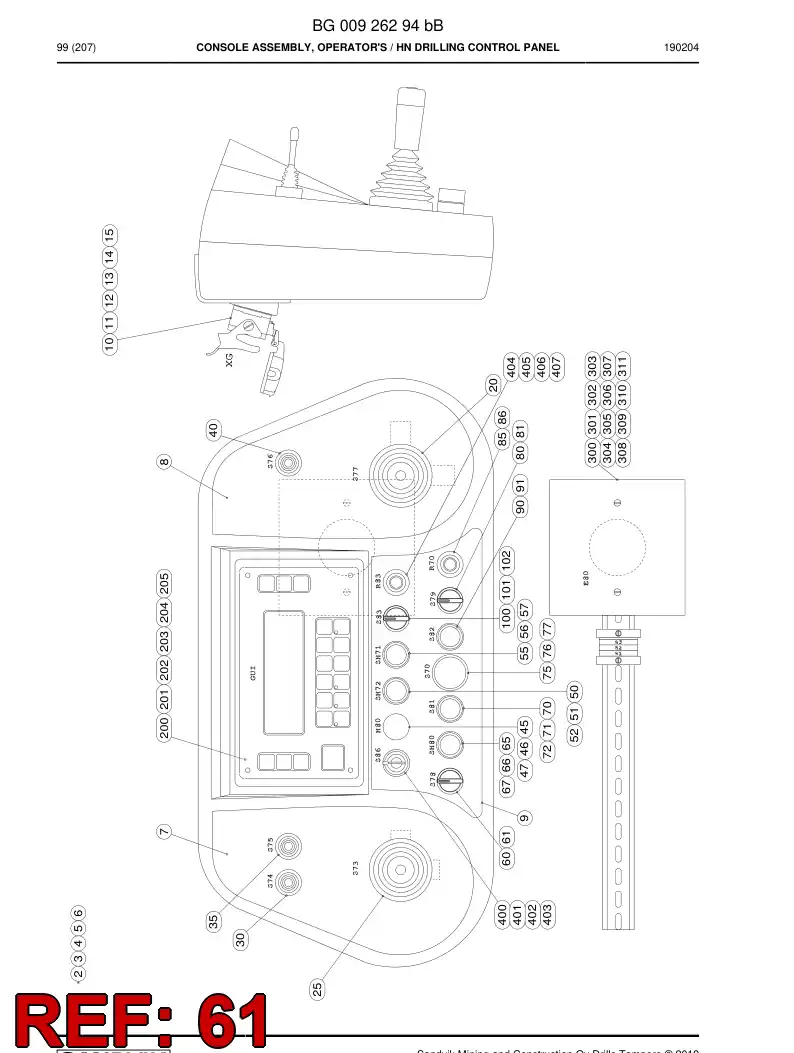 55049439 550 494 39 INTERRUPTOR SELECTOR - Sandvik Technical Drawing