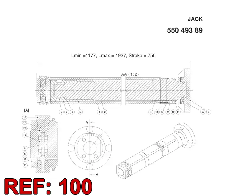 55049479 550 494 79 SEAL KIT - Sandvik Technical Drawing
