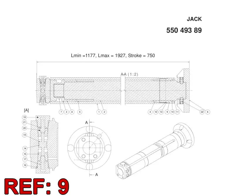 55049484 550 494 84 VALVE SEAT - Sandvik Technical Drawing