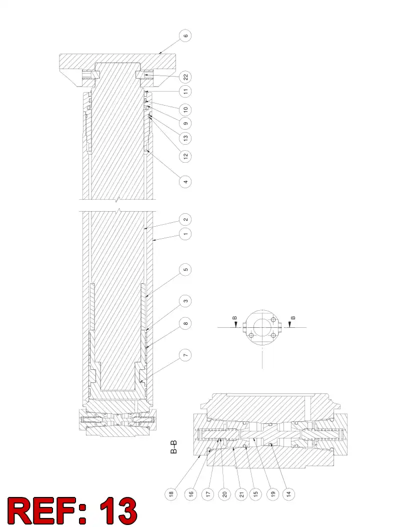 55049487 550 494 87 Ring, Backing - Sandvik Technical Drawing