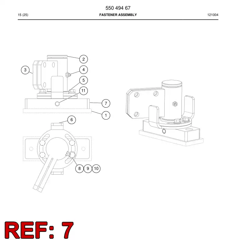 55049573 550 495 73 Plate - Sandvik Technical Drawing