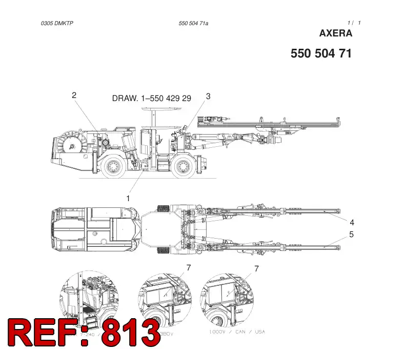 55049582 550 495 82 HOSING - Sandvik Technical Drawing