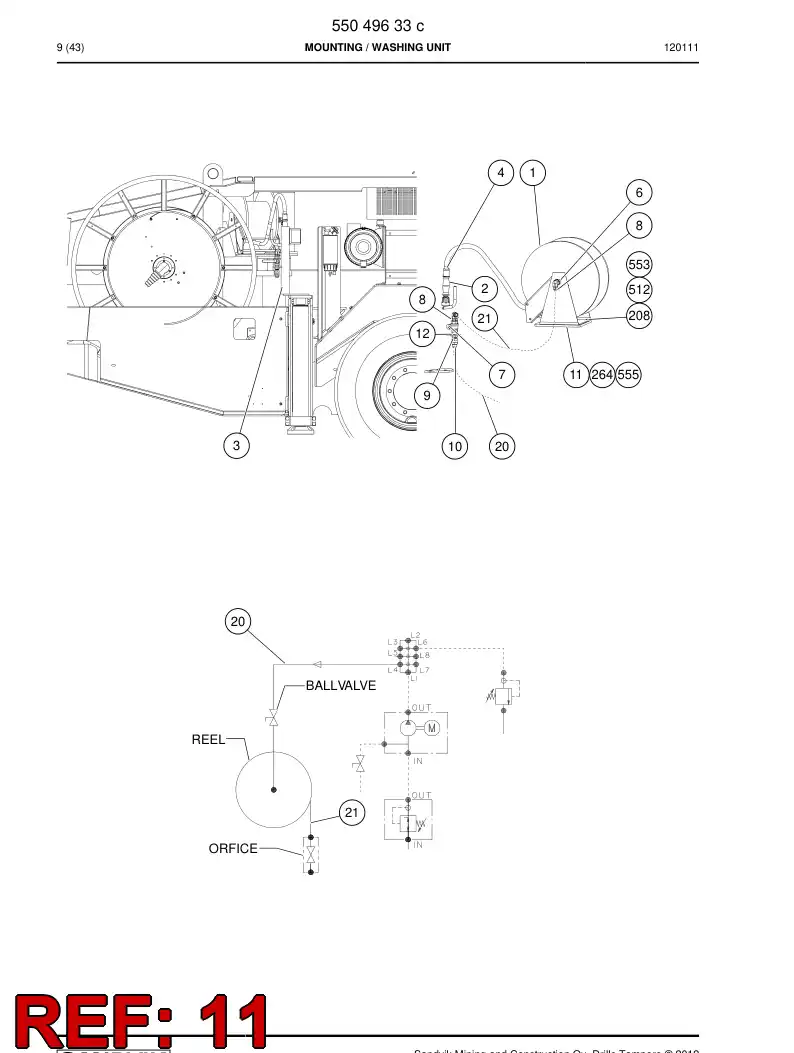 55049632 550 496 32 Bracket - Sandvik Technical Drawing