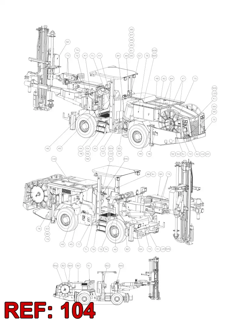 55049774 550 497 74 COVER PLATE - Sandvik Technical Drawing
