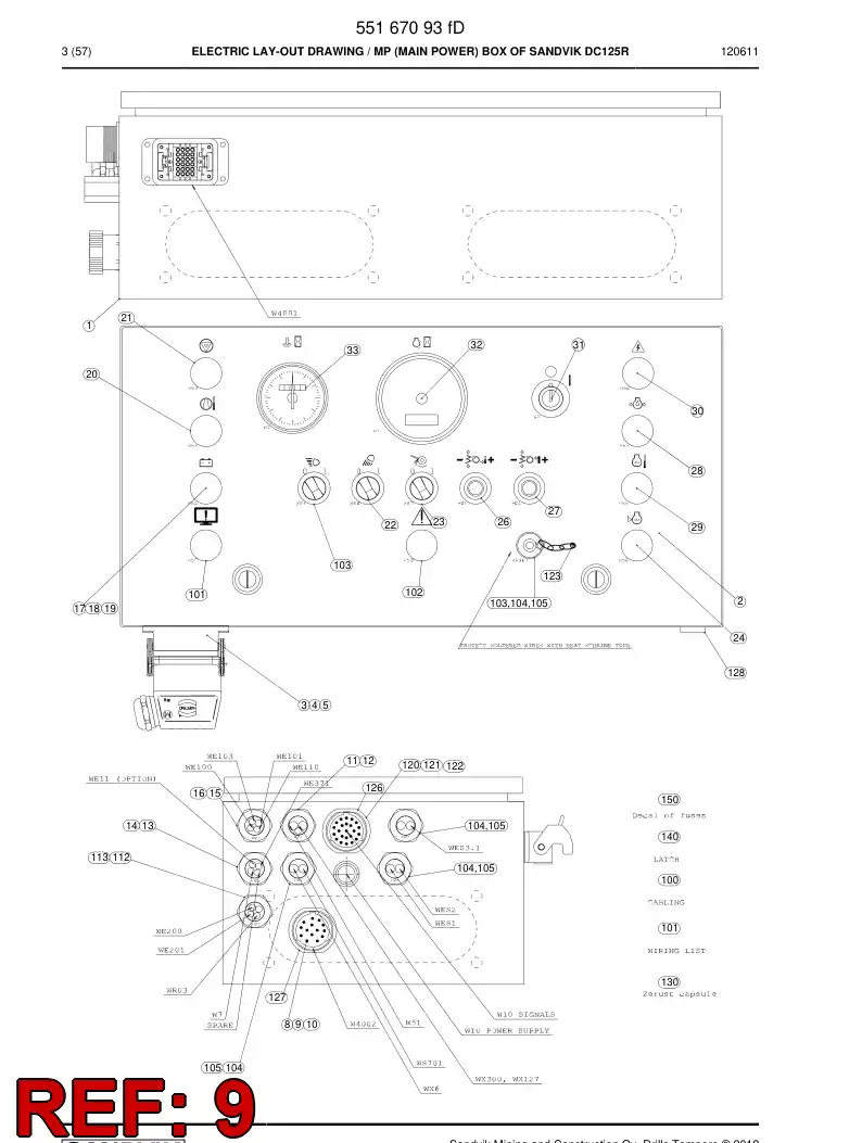 55049837 550 498 37 Backnut - Sandvik Technical Drawing