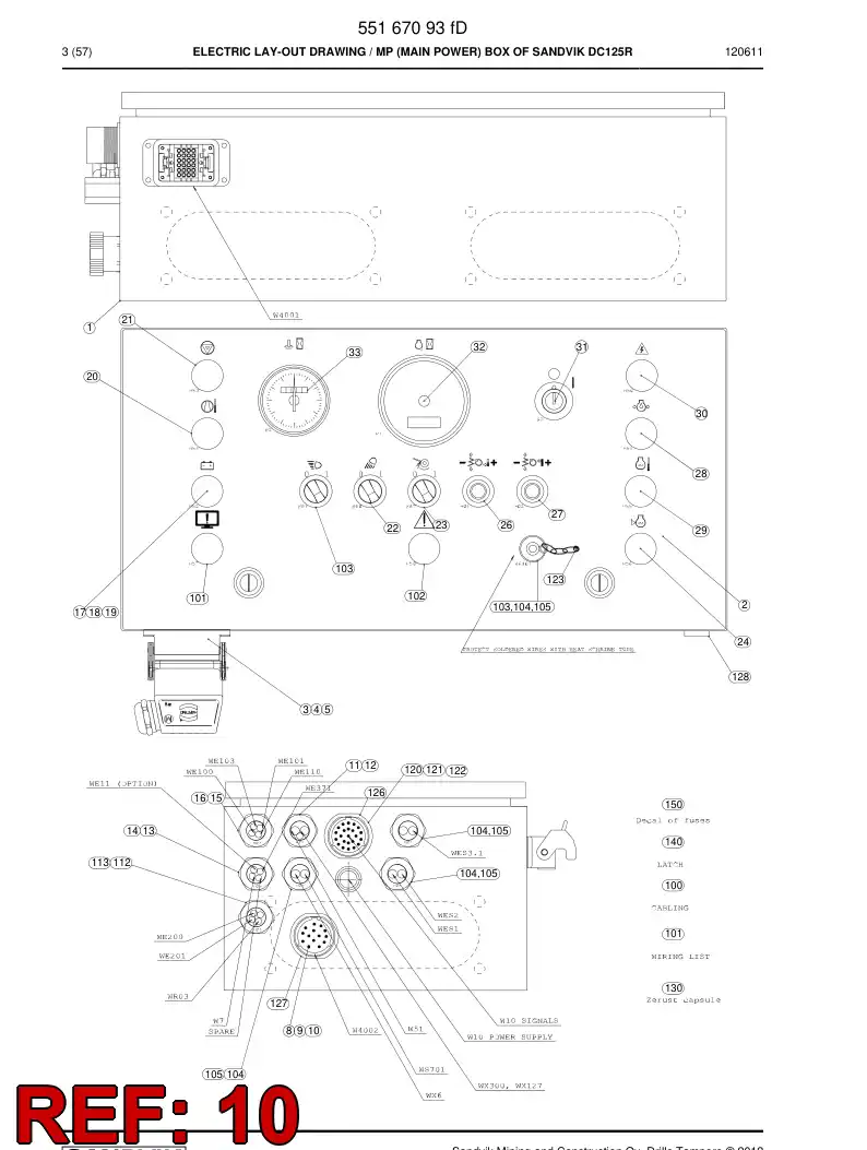 55049838 550 498 38 Washer - Sandvik Technical Drawing