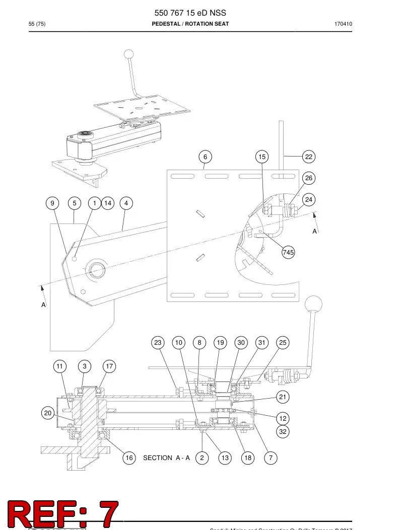 55049853c 550 498 53c Plate - Sandvik Technical Drawing