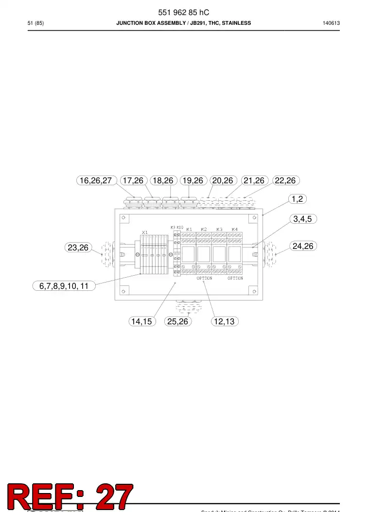 550 498 81 Metallic reduction flange - drawing