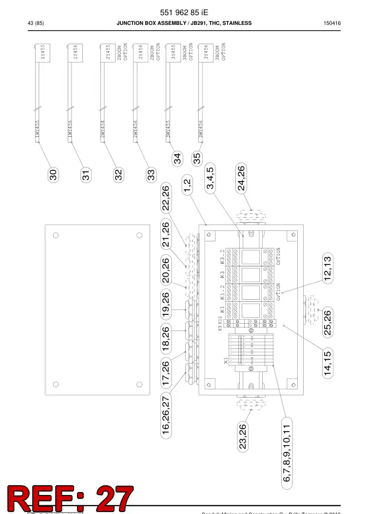 55049881a 550 498 81a REDUCTOR - Sandvik Technical Drawing