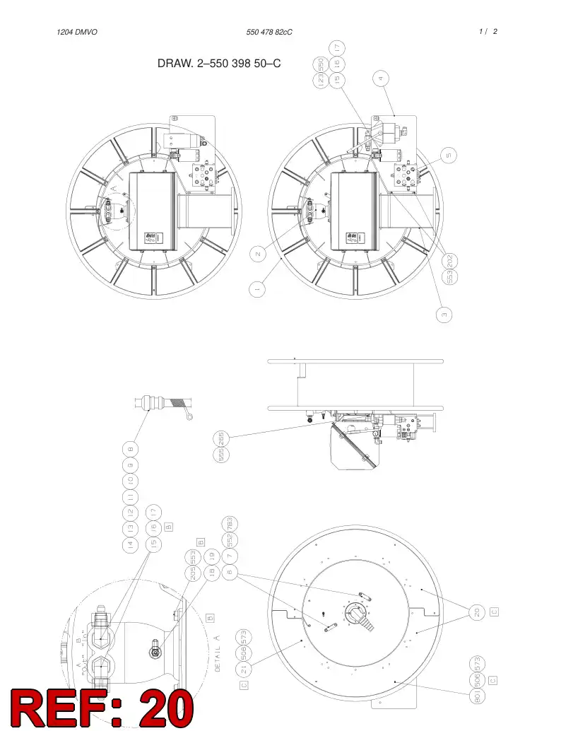 55049911 550 499 11 COVER PLATE - Sandvik Technical Drawing