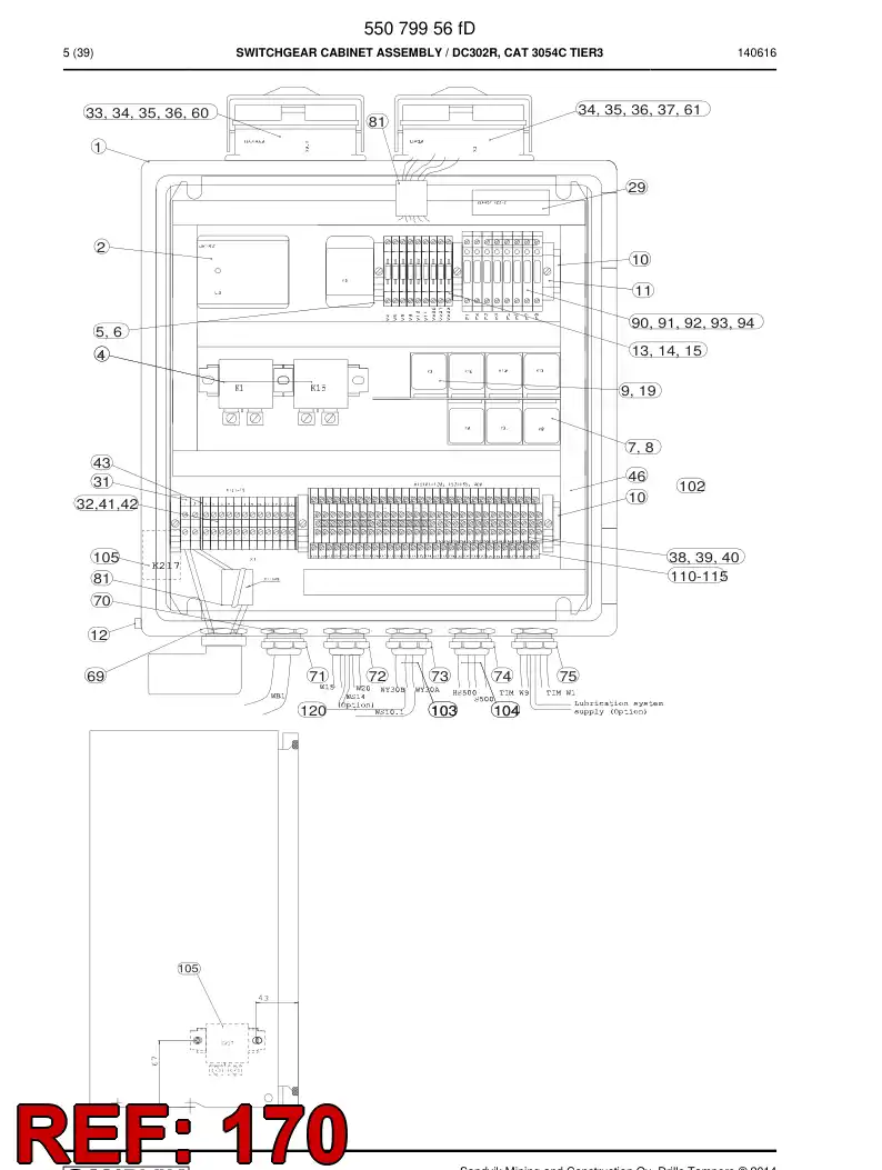 55050003a 550 500 03a Relay, Plug-In - Sandvik Technical Drawing