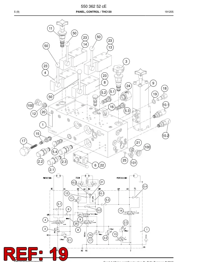 55050031 550 500 31 Seal - Sandvik Technical Drawing