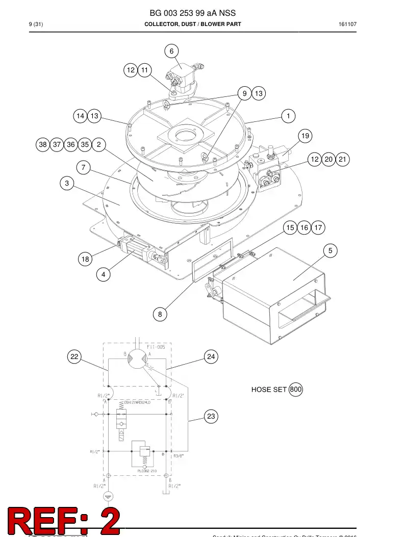 55050049b 550 500 49b Impeller - Sandvik Technical Drawing