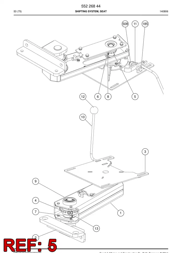 55050055 550 500 55 POLIA, CORRENTE - Sandvik Technical Drawing